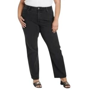 Ava & Viv High-Rise Straight Leg Jeans Black 17 New With Tags